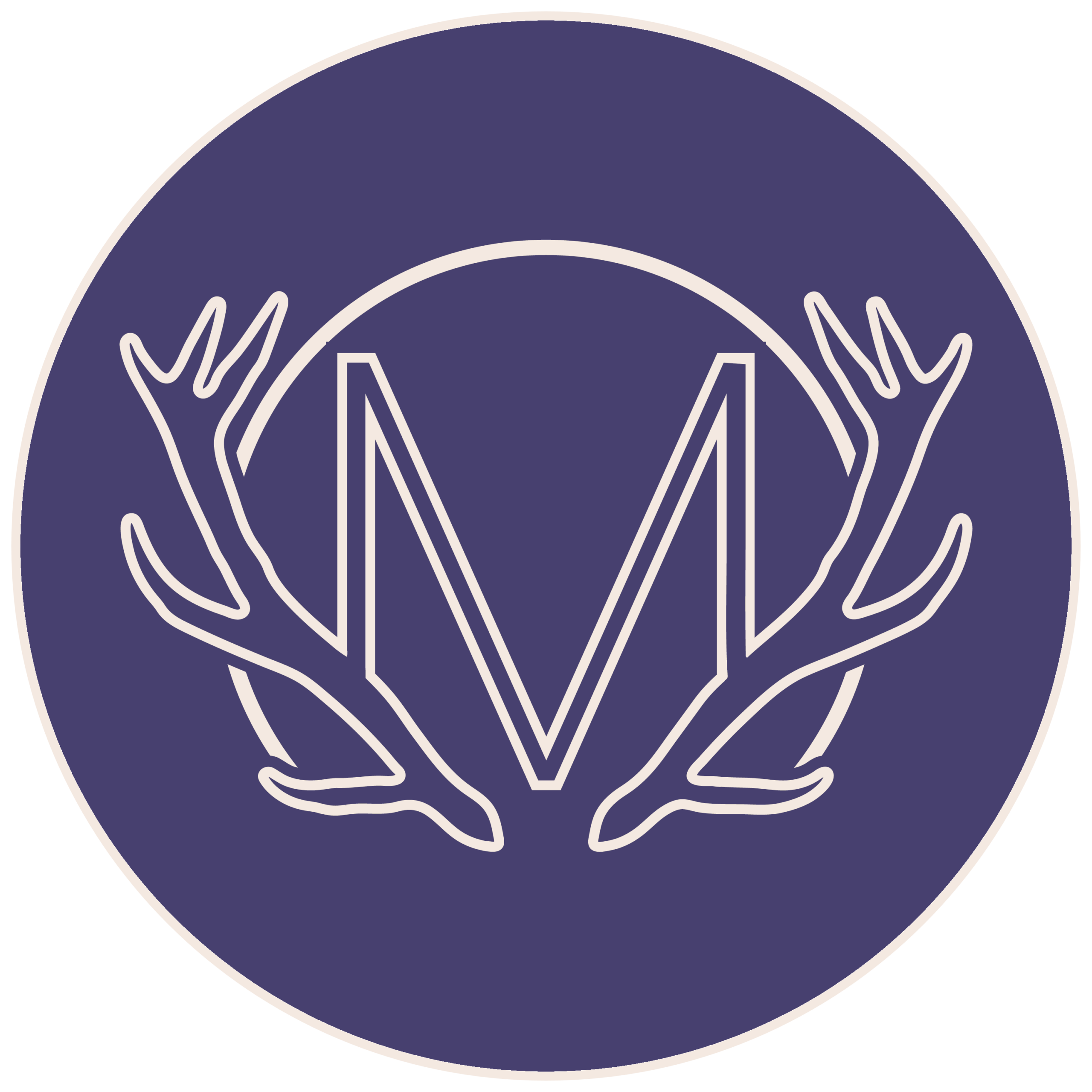 Round Purple and White